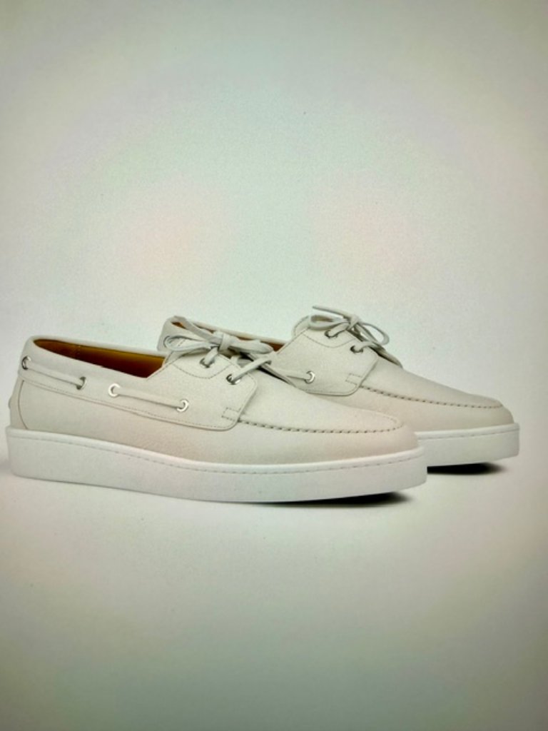 Aurelien Ivory Grain Boat Sneakers, Made In Italy, Size 43, Excellent, Rt560$ — image 8 of 8